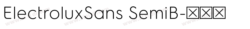 ElectroluxSans SemiB字体转换